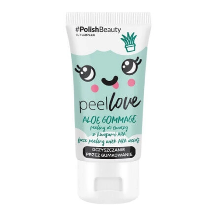 Flos-Lek, PeelLove Aloe Gommage, Пілінг для обличчя з AHA кислотами, 75 мл: ціни та характеристики