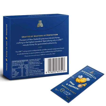 Haddrell's Manuka Snap Pack Kids, дитячі пасти, з додаванням Manuka UMF 5+ MGO 83+, 10 х 5 г: ціни та характеристики