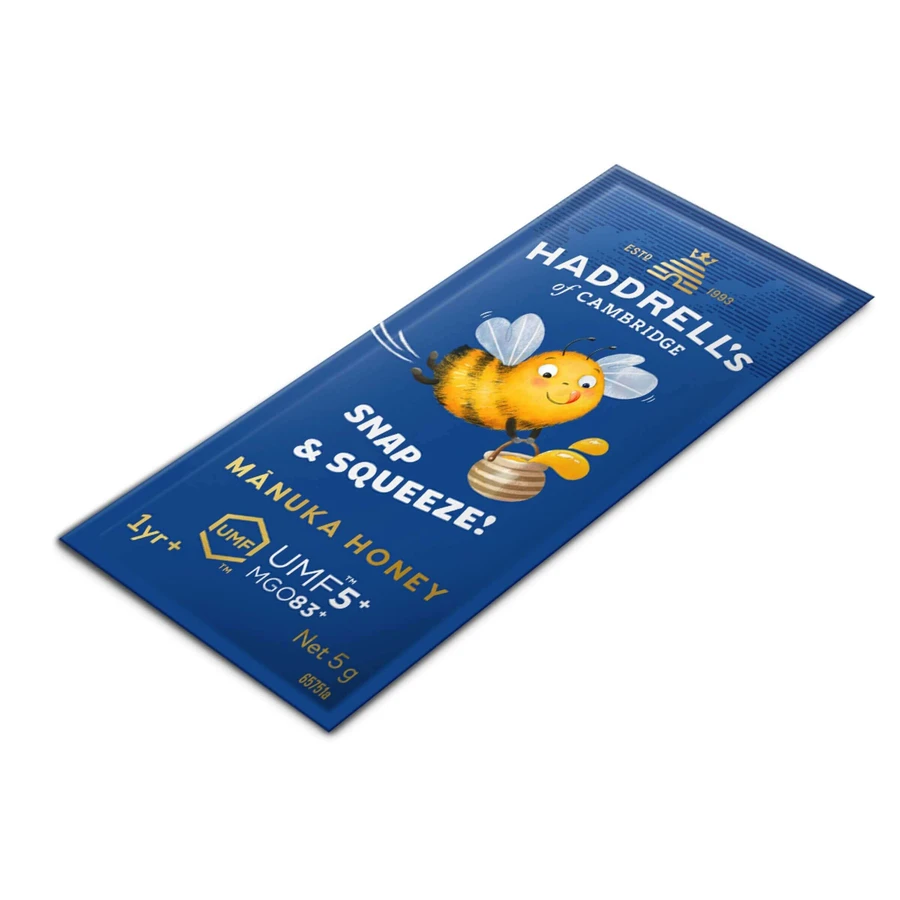 Haddrell's Manuka Snap Pack Kids, дитячі пасти, з додаванням Manuka UMF 5+ MGO 83+, 10 х 5 г: ціни та характеристики