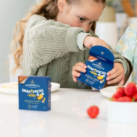 Haddrell's Manuka Snap Pack Kids, дитячі пасти, з додаванням Manuka UMF 5+ MGO 83+, 10 х 5 г: ціни та характеристики