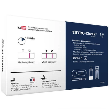 Тест LabHome Thyro-Check для визначення рівня гормону ТТГ, діагностика гіпотиреозу, 1 шт.: ціни та характеристики