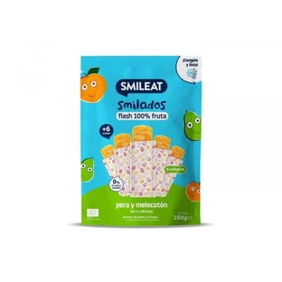 Органічне морозиво з персиком та грушею, +6 місяців, 250 г, Smileat