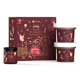Скраб для тіла HiSkin Lady Box Set, 200 мл + сіль для ванни, 200 мл + соєва свічка, 100 мл