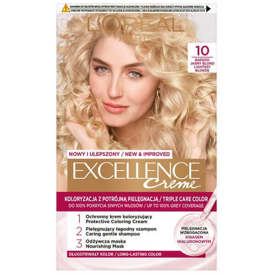 Крем-фарба для волосся L Oreal Paris Excellence 10 дуже світлий блондин: ціни та характеристики