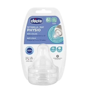 Соска для бутылочки Chicco Physio Anti-colic, для каши, 6 мес.+, 2 шт.