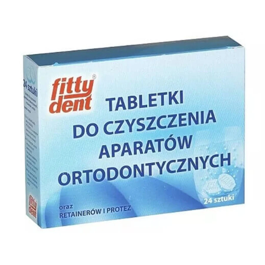 Таблетки для чищення брекетів Fittydent 24 шт: ціни та характеристики
