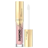Блеск для губ Eveline Cosmetics Diamond Glow Lip Luminizer с гиалуроновой кислотой, оттенок 03 Карамельное мороженое, 4,5 мл