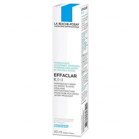La Roche Posay, Effaclar K+, Відновлюючий крем для жирної шкіри, 40 мл: ціни та характеристики