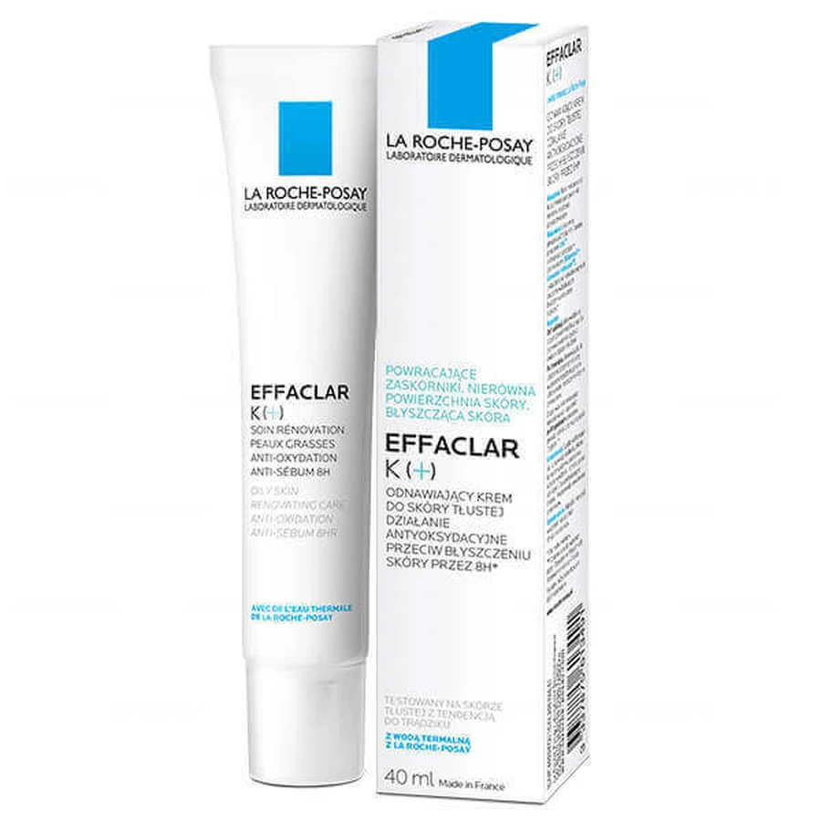 La Roche Posay, Effaclar K+, Відновлюючий крем для жирної шкіри, 40 мл: ціни та характеристики