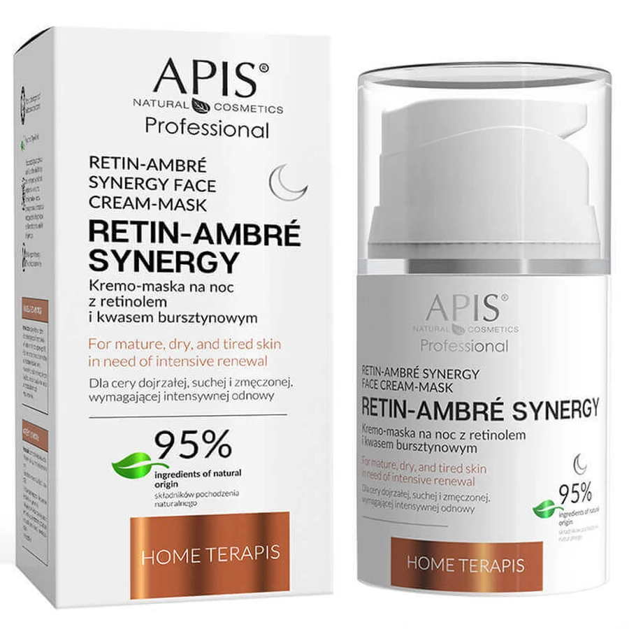 Apis Professional Retin Ambre Synergy, крем-маска з ретинолом та янтарною кислотою, для миття голови, 50 мл.: ціни та характеристики