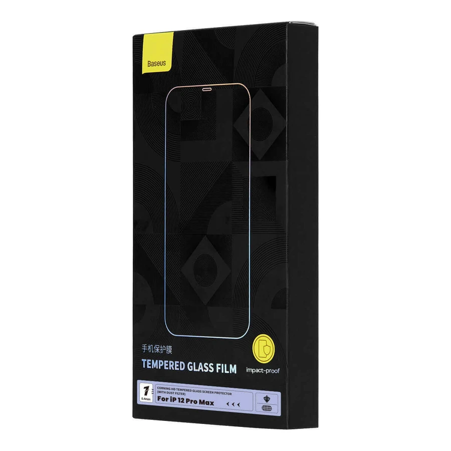 Скло Baseus Tempered Glass для iPhone 12 Pro Max Full Screen with Speaker Cover 0.4mm + Монтажний комплект: ціни та характеристики