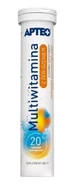 Apteo Multivitamin зі смаком женьшеню, лимона, 20 шипучих таблеток