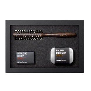 Zew For Men Beard on the Edge Set: мило для бороди 85 мл + бальзам для бороди 80 мл + ролик для волосся та бороди