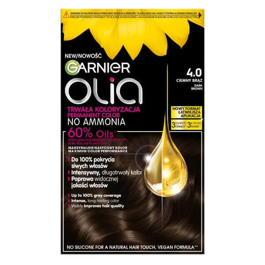 Фарба для волосся Garnier Olia 4.0 Dark Brown: ціни та характеристики
