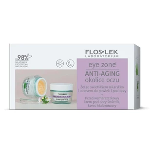 Набор Flos-Lek Eye Zone Anti-Aging: гель для век и кожи вокруг глаз 10 г + крем для кожи вокруг глаз против морщин 15 мл