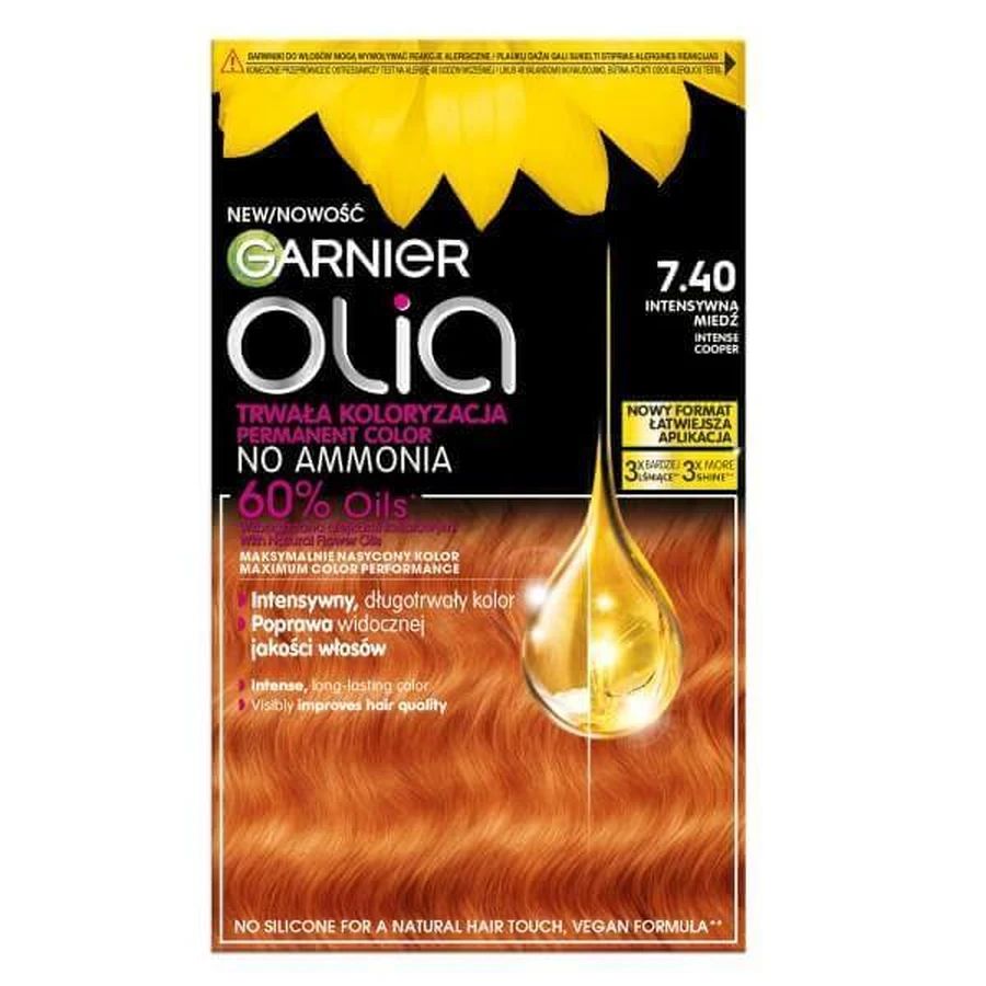 Фарба для волосся Garnier Olia 7.40 Intense Copper: ціни та характеристики