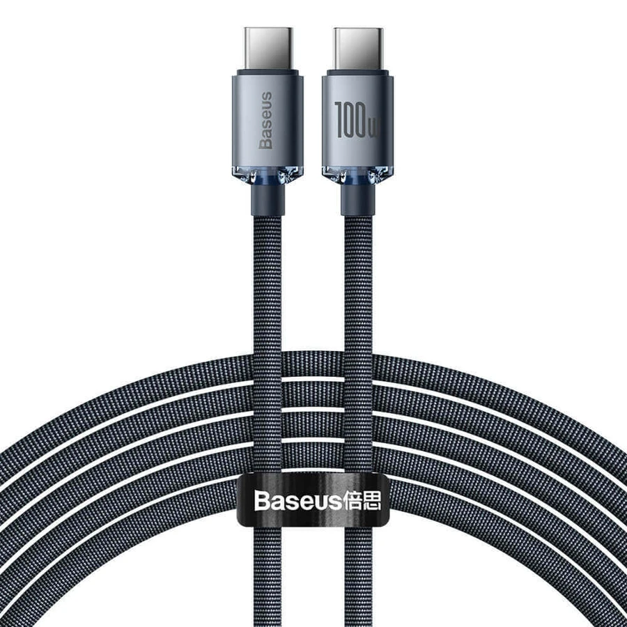 Baseus CAJY000701 USB-C - USB-C PD Cable 100W 5A 480Mb/s 2m - Black: ціни та характеристики