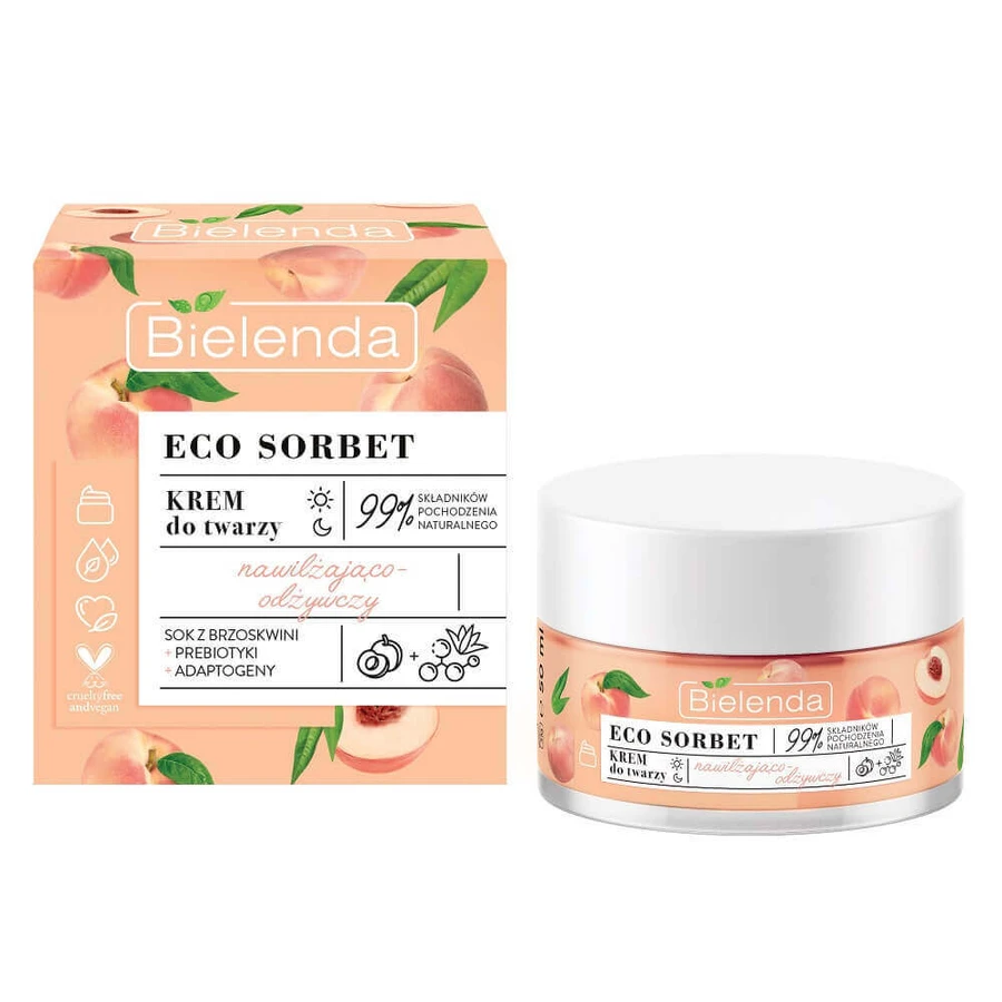 Bielenda Eco Sorbet зволожуючий і живильний денний і нічний крем Персик, 50 мл: ціни та характеристики