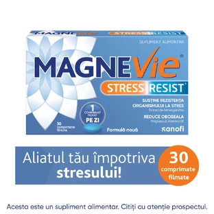 MagneVie Стресостійкість з ашвагандою 80 мг + 60 мг магнію + 1,4 мг вітаміну В6, нервова система та стійкість до стресу, 4х30 таблеток