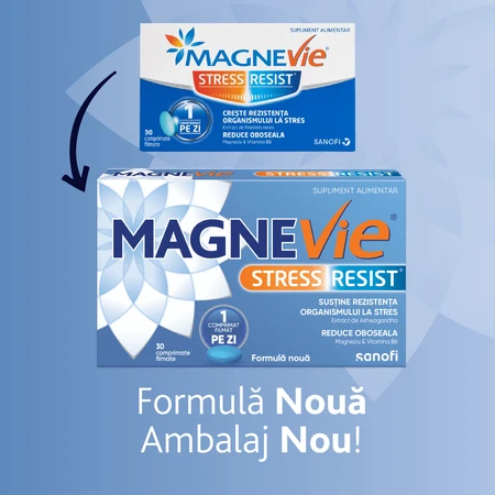 MagneVie Стресостійкість з ашвагандою 80 мг + 60 мг магнію + 1,4 мг вітаміну В6, нервова система та стійкість до стресу, 4х30 таблеток: ціни та характеристики