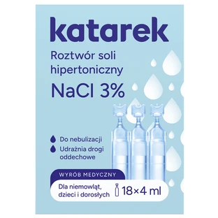 Katarek, soluție salină hipertonică NaCl 3%, 18 x 4 мл