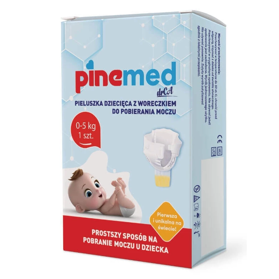 Подгузник Pinemed с мочеприемником для детей 0-5 кг, 1 шт.: цены и характеристики
