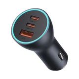 Автомобільний зарядний пристрій Baseus Golden Contactor Pro USB-A + 2x USB-C 65 Вт темно-сірий (CGJP010013)