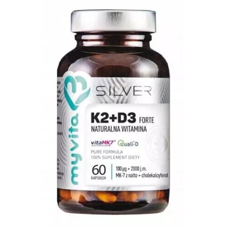 MyVita Silver Vitamin K2+D3 Forte 60 капсул: ціни та характеристики