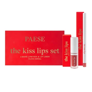 Paese The Kiss Lips Lipstick and Lip Liner Set 02 Nude Coral