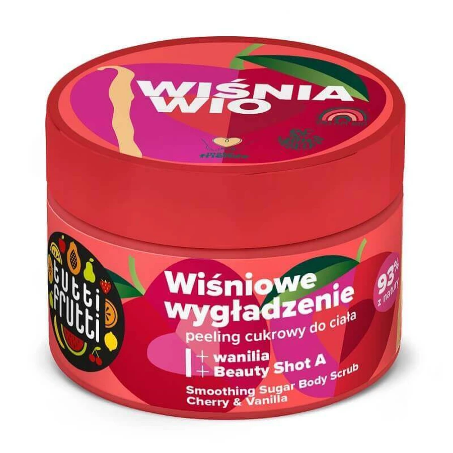 Цукровий скраб для тіла Farmona Tutti Frutti Smoothing Вишня та Ваніль + Beauty Shot A, 300 г: ціни та характеристики