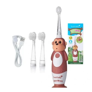 Звукова зубна щітка Brush-Baby Wildones для дітей 0-10 років Мавпи