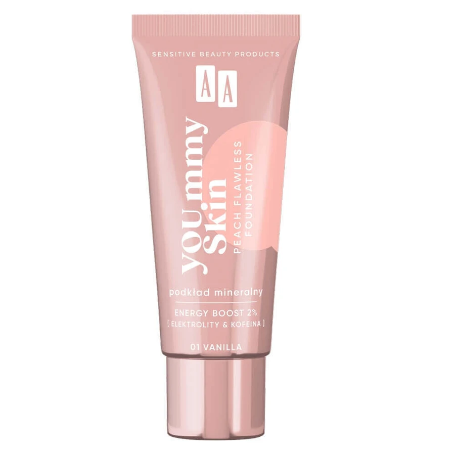 AA YOU.mmy Skin Peach Flawless Mineral Foundation 01 Vanilla, 30 мл: ціни та характеристики
