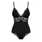 Боди Obsessive 810-TED-1 Sensual, кружевное, черное, размер S/M
