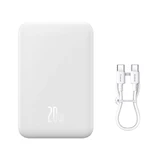 Baseus Magnetic Mini 20000 mAh 20W Powerbank - білий + кабель USB-C / USB-C