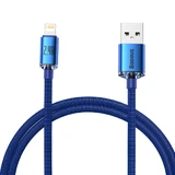USB-кабель Baseus Crystal Shine Series для швидкого заряджання та передачі даних USB Type A - Lightning 2,4 A 1,2 м синій (CAJY000003)