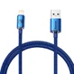 USB-кабель Baseus Crystal Shine Series для быстрой зарядки и передачи данных USB Type A - Lightning 2.4A 1.2 м, синий (CAJY000003)