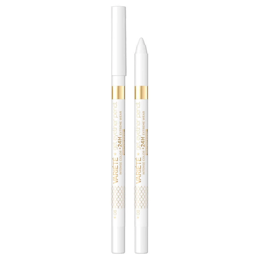 Водостойкая гелевая подводка для глаз Eveline Cosmetics Variete, оттенок 08, белый: цены и характеристики