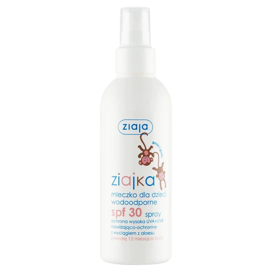 Ziaja Ziajka, Водостійке дитяче молочко SPF30, спрей, 170 мл: ціни та характеристики