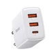 Компактное зарядное устройство Baseus Compact Fast Wall Charger 2x USB / USB Type C 30 Вт 3 А Power Delivery Quick Charge, белое (CCXJ-E02)