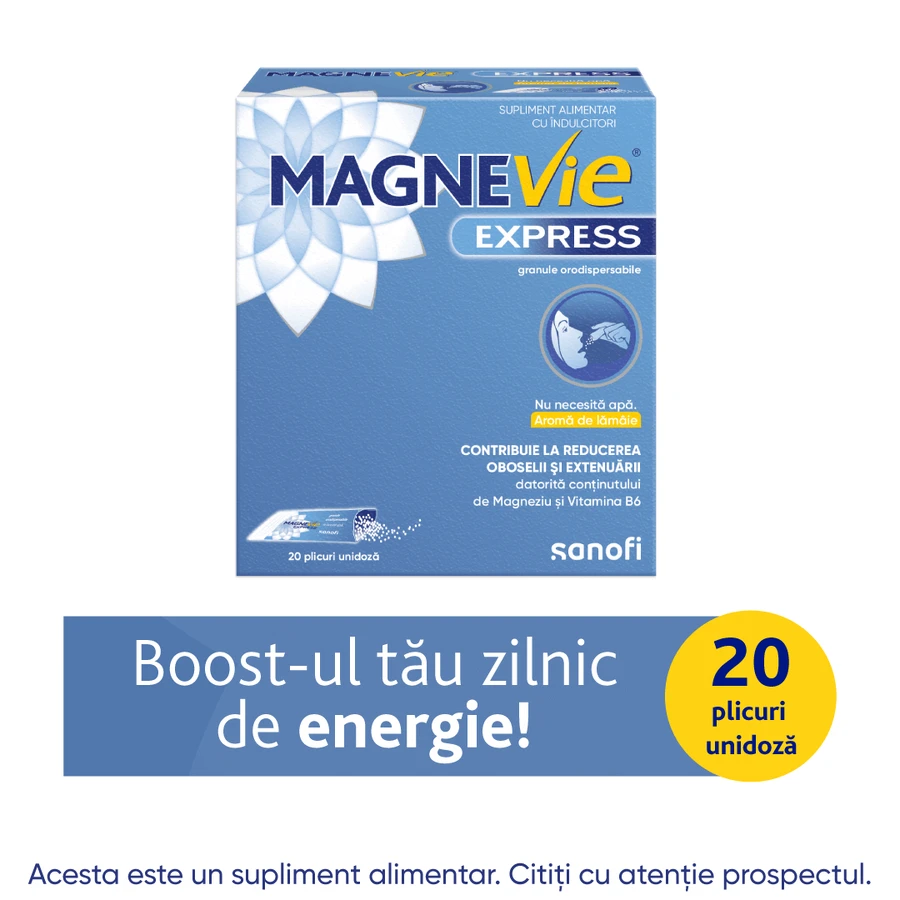 МагнеВі Експрес Sanofi MagneVie Express, 2 упаковки по 20 пакетиків: ціни та характеристики
