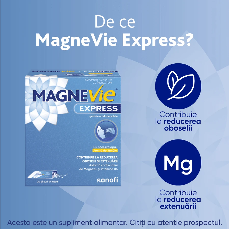 МагнеВі Експрес Sanofi MagneVie Express, 2 упаковки по 20 пакетиків: ціни та характеристики