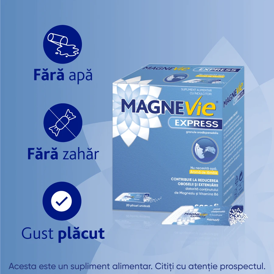 МагнеВі Експрес Sanofi MagneVie Express, 2 упаковки по 20 пакетиків: ціни та характеристики