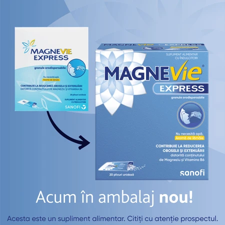 МагнеВі Експрес Sanofi MagneVie Express, 2 упаковки по 20 пакетиків: ціни та характеристики