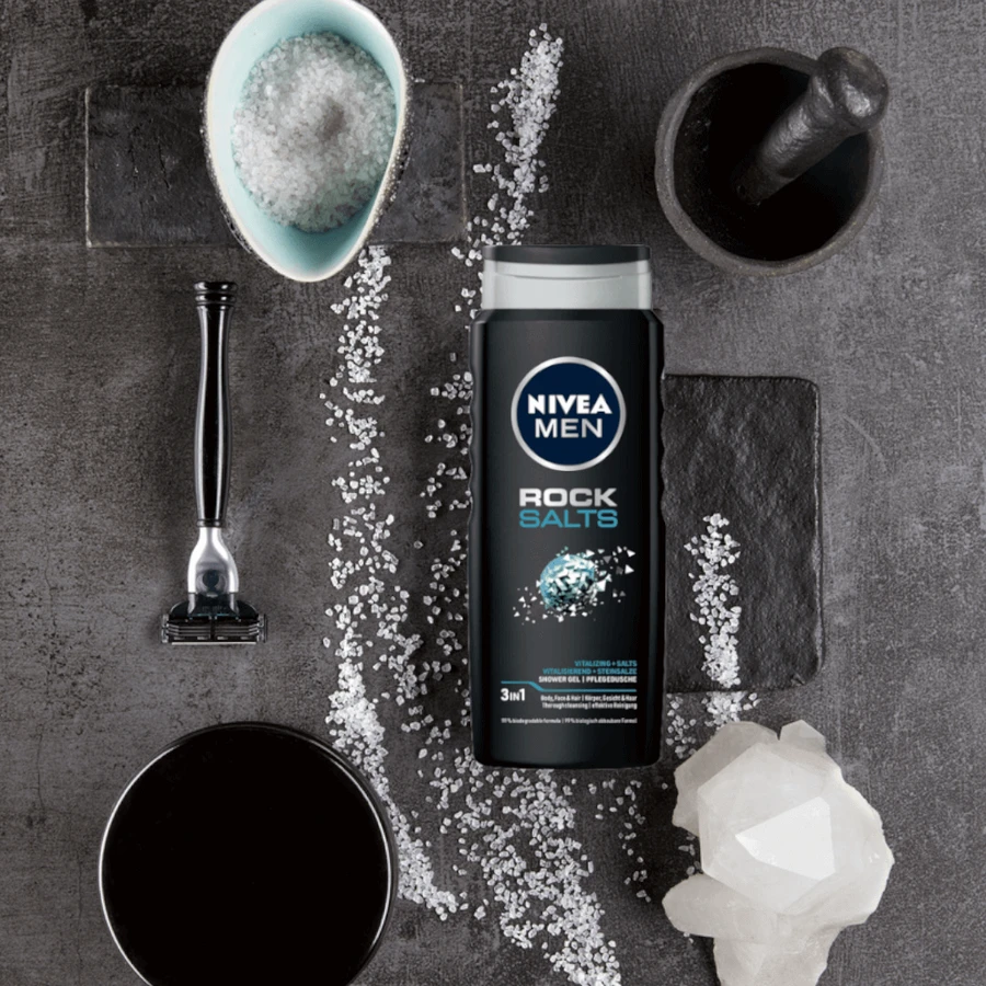 Nivea Men, гель для душу, кам'яна сіль, 500 мл: ціни та характеристики