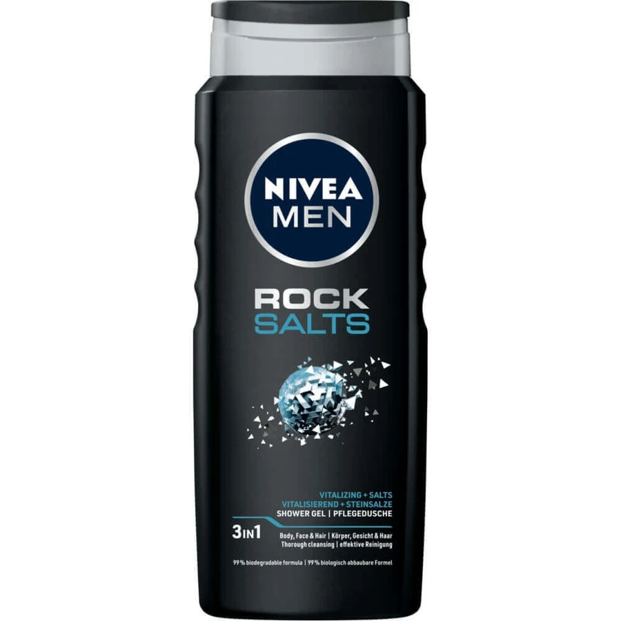 Nivea Men, гель для душу, кам'яна сіль, 500 мл: ціни та характеристики