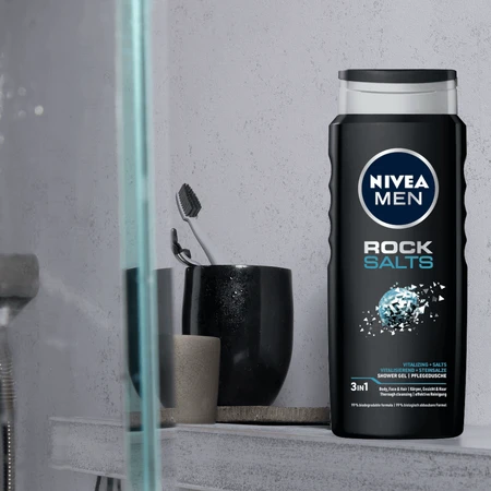 Nivea Men, гель для душу, кам'яна сіль, 500 мл: ціни та характеристики