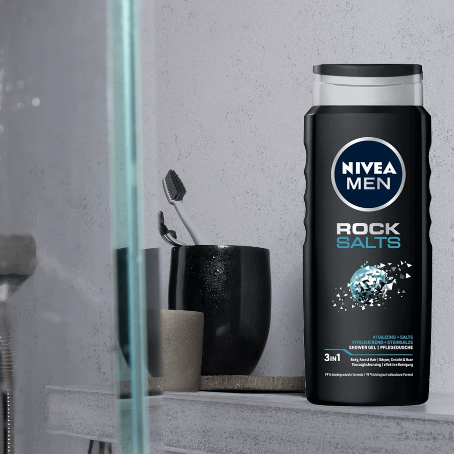 Nivea Men, гель для душу, кам'яна сіль, 500 мл: ціни та характеристики