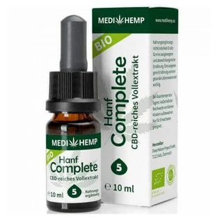 Органическое конопляное масло Hemp Complete, 5% CBD, 10 мл, Medihemp