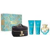 Versace Dylan Turquoise Pour Femme Set Туалетная вода, 100 мл + Гель для душа, 100 мл + Гель для тела, 100 мл + косметичка