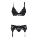 Набір з 3 предметів Obsessive 810-SEG-1 Чорний S/M